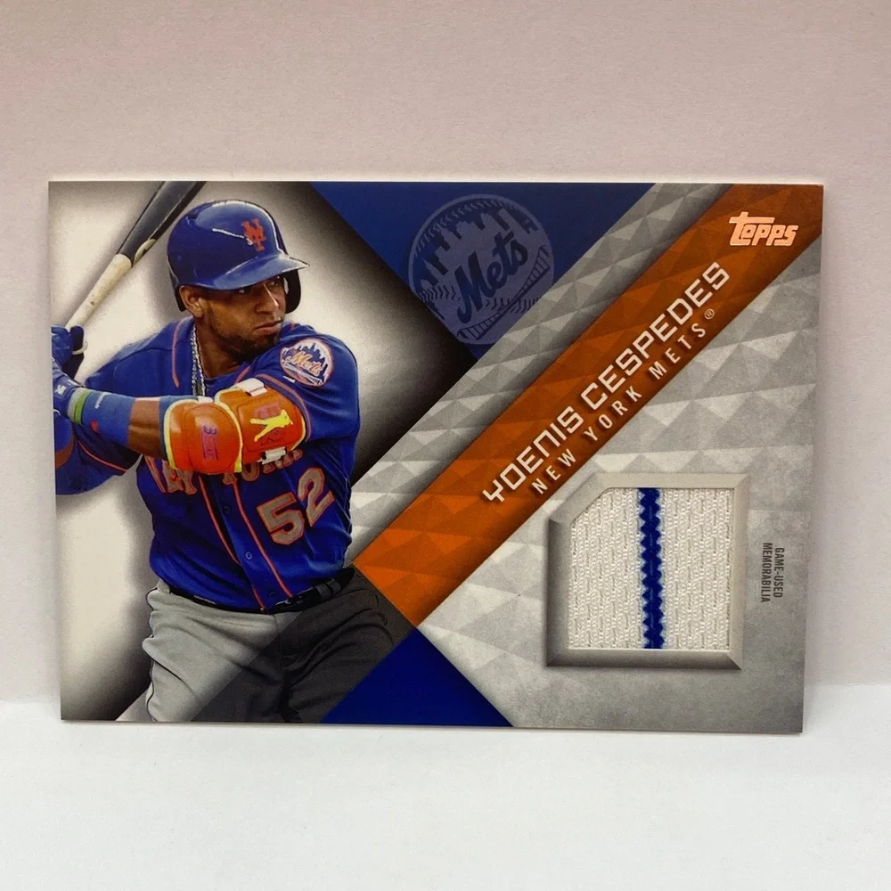 2018 Topps Yoenis Cespedes Mets Game Used Jersey #MLM-YC (082)